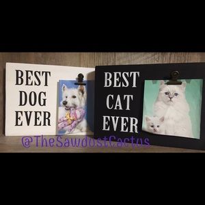 WHITE BEST DOG EVER CLIP SIGN 🐶